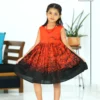 11131 Sunset Ember Kids Batik Cotton Frock