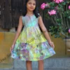 5DIV3772 Tiny Tulip Pink Floral Kids Frock