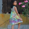 5DIV3776 Tiny Tulip Pink Floral Kids Frock