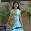 Ocean Bloom Batik Frock
