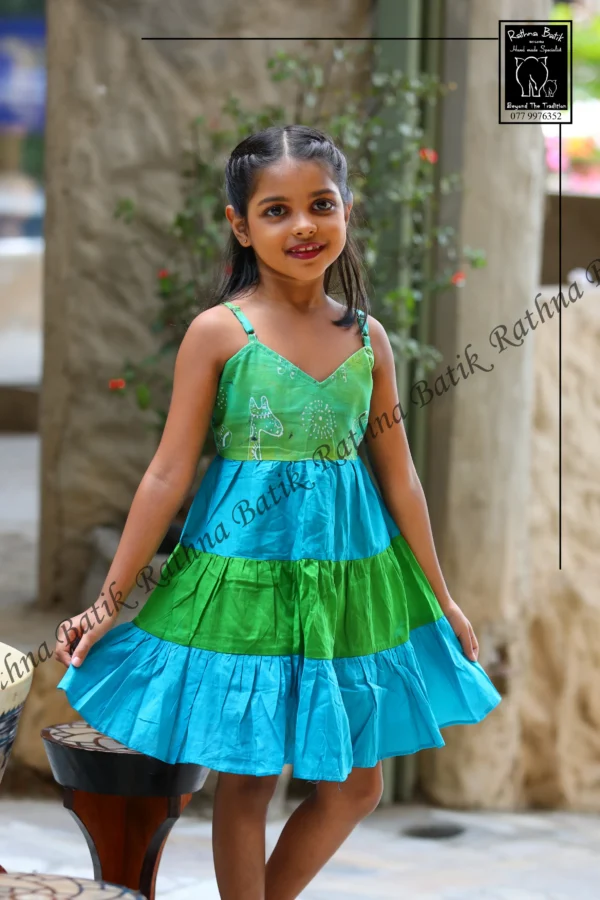 Safari Meadow Aqua Kids Frock