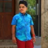 5DIV3991 Cyan Wave Kids Shirt