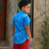 5DIV3992 Cyan Wave Kids Shirt