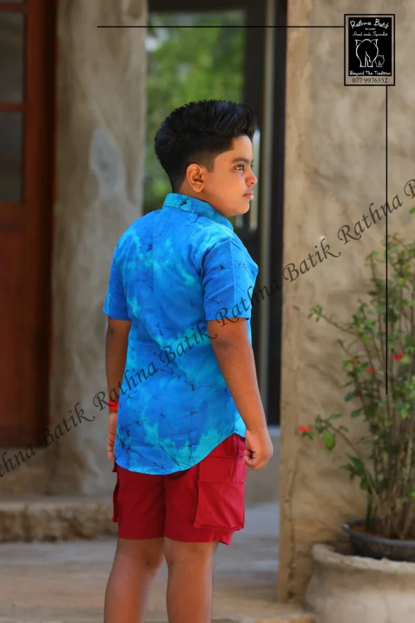 5DIV3992 Cyan Wave Kids Shirt