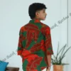 Jungle Monstera Green & Red Batik Shirt