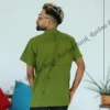 5DIV4145 Olive Canopy Tropical Parrot Batik Shirt