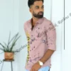 Dusty Rose Tiger Stripe Batik Shirt