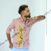 Dusty Rose Tiger Stripe Batik Shirt