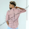 Dusty Rose Tiger Stripe Batik Shirt