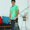 5DIV4183 copy Lime & Turquoise Ocean Turtle Batik Shirt