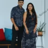 5DIV4195 Monochrome Maze Batik Frock