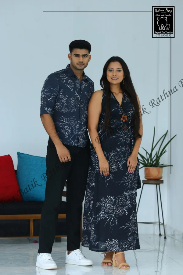 5DIV4195 Monochrome Maze Batik Frock