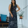 5DIV4198 Monochrome Maze Batik Frock