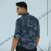 5DIV4203 Navy Arbor Grey Mandala Batik Shirt