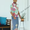 Tropical Summer Orchid Batik Shirt