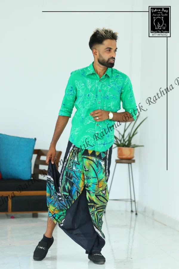 Mint Whisper Floral Batik Shirt