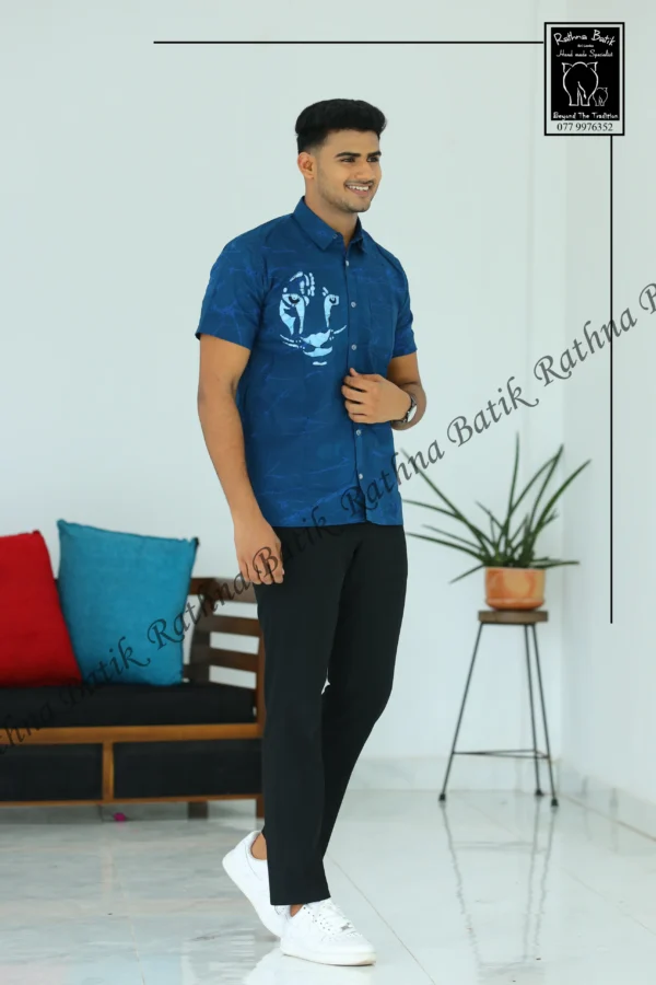 5DIV4253 Sinha Pride Navy Batik Shirt