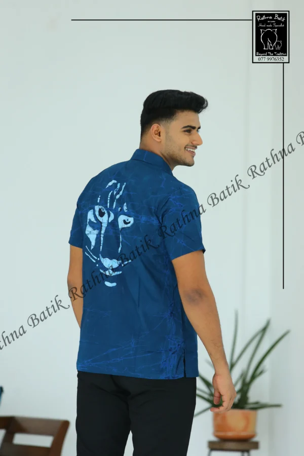 5DIV4255 Sinha Pride Navy Batik Shirt