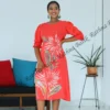 5DIV4264 Ruby Blossom Batik Frock