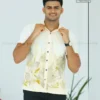 Verdant Fern Botanical Linen Silk Short Sleeve Shirt
