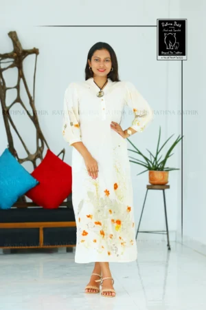 5DIV4398 Bloom Botanical Cotton Straight Frock