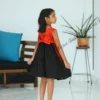 7 Sunset Ember Kids Batik Cotton Frock