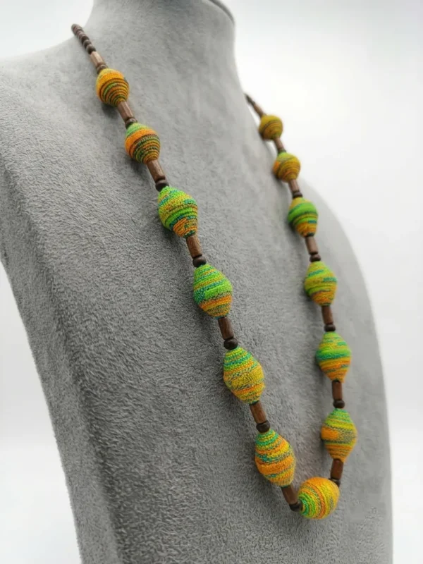 2 (3) Hand Made Batik Beads Necklace