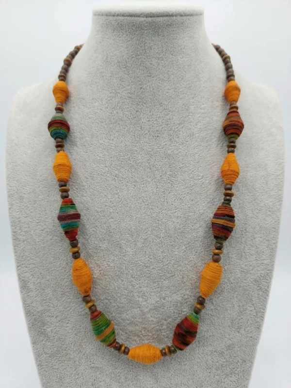 3 (2) Hand Made Batik Beads Necklace