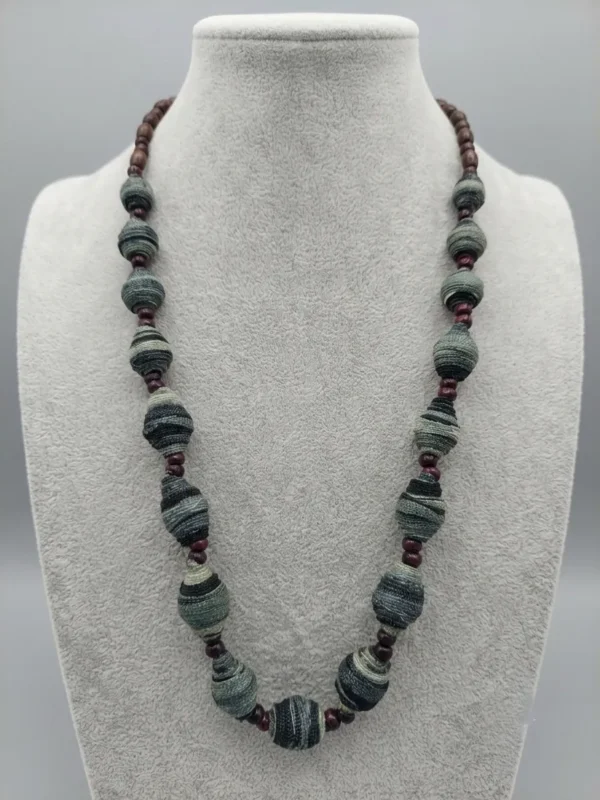 5 (2) Hand Made Batik Beads Necklace