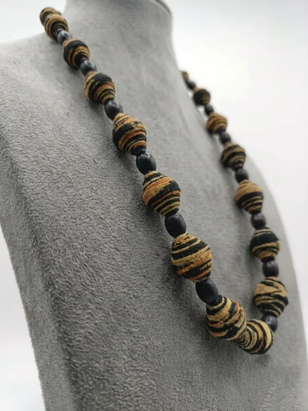 6 (2) Hand Made Batik Beads Necklace