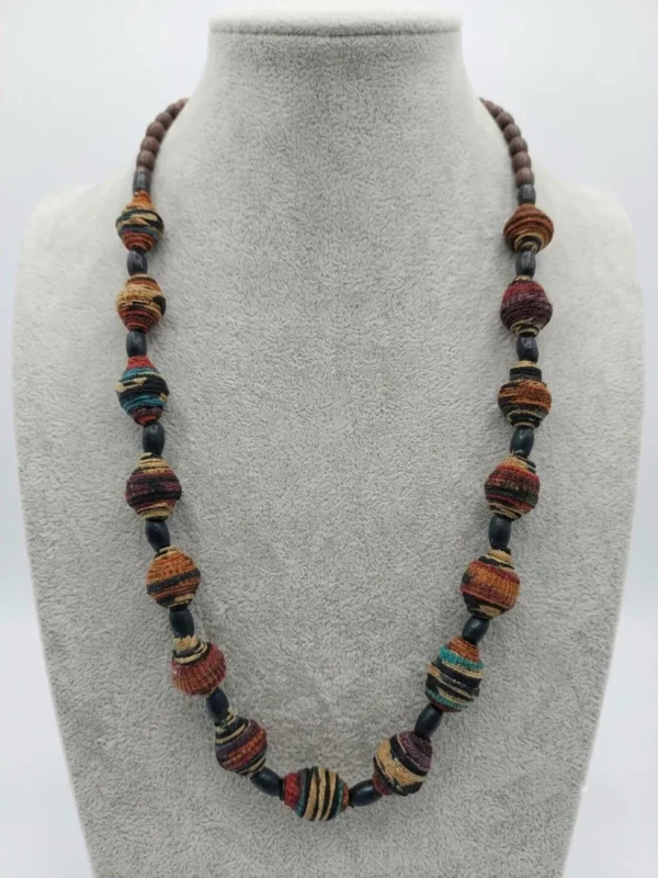 7 (2) Hand Made Batik Beads Necklace