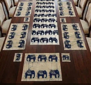 Batik Elephant Tableware Set