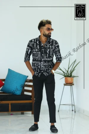 Cosmic Nebula Black Batik Shirt