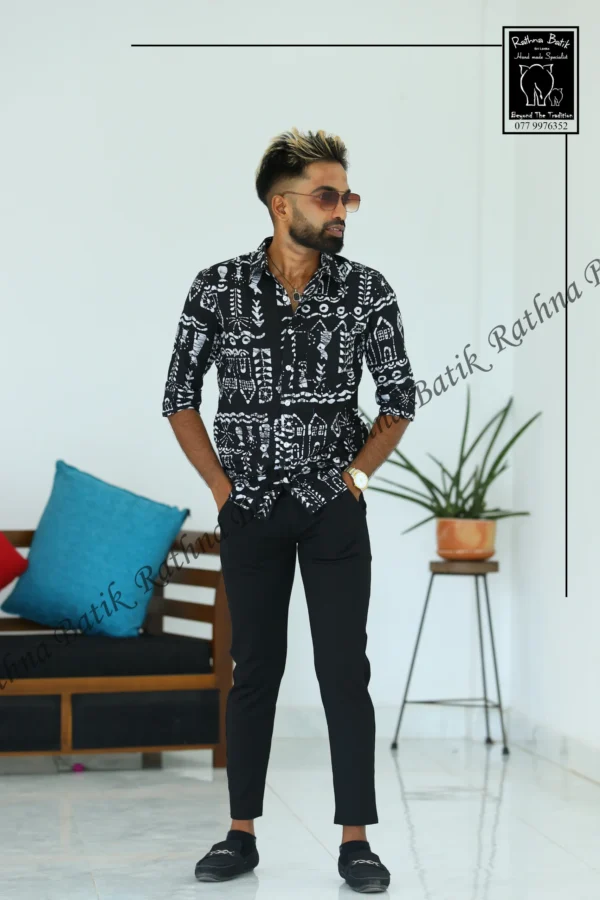 Cosmic Nebula Black Batik Shirt