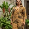 11222 Natural Dye & Eco Print Party Cotton Frock