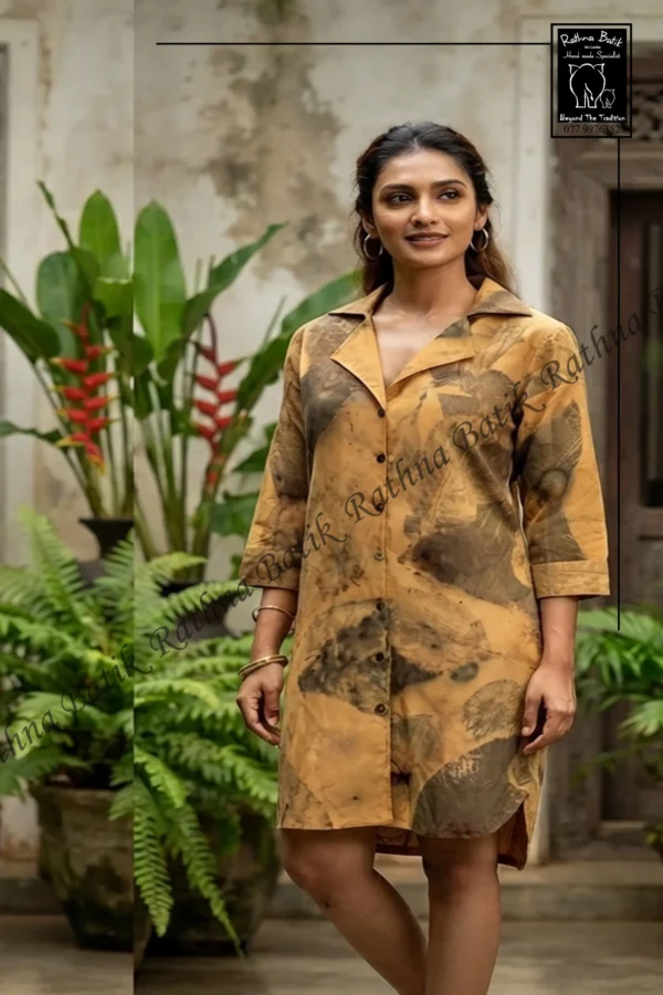 11222 Natural Dye & Eco Print Party Cotton Frock
