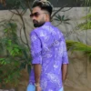 Magenta Floral Cotton Batik Shirt