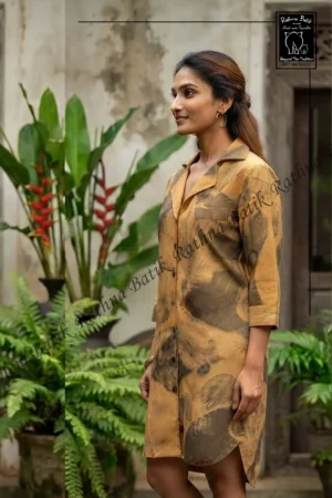 Natural Dye & Eco Print Party Cotton Frock