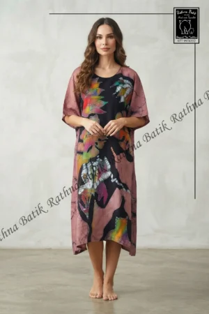 Batik Silk Party Frock