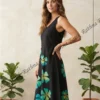Blue Flower Batik Party Frock