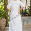 Classic Blue & Gold Stripe Pocket Batik Frock
