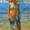 Sunset Tides Batik Beach Wrap