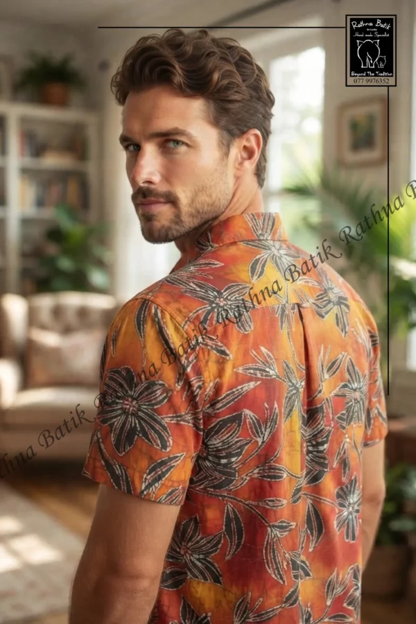 Multiple Color Men's  Cotton Batik Shirt