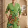 Sleeve Linen - Cotton Batik Party Frock