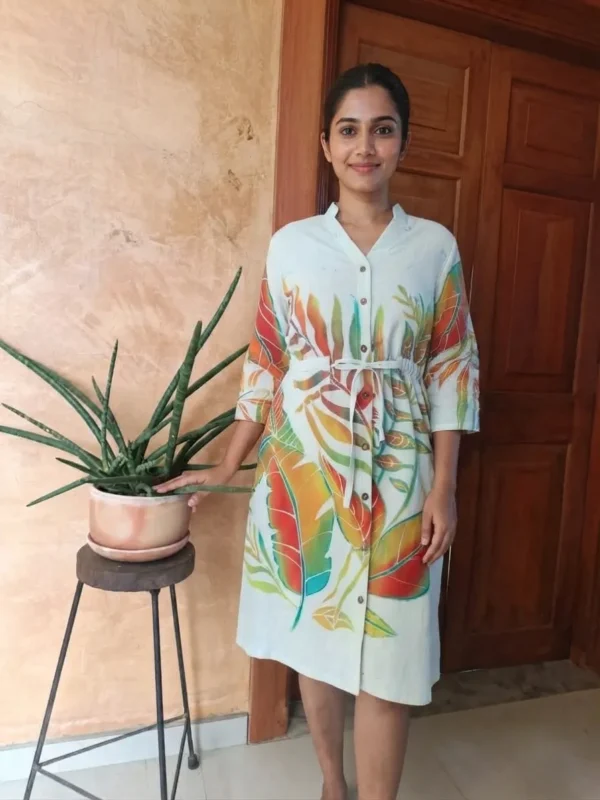 ChromaLinen Linen Batiked Frock