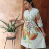 ChromaLinen Linen Batiked Frock