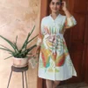 ChromaLinen Linen Batiked Frock
